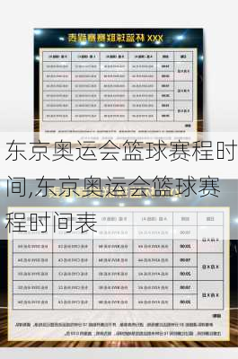 东京奥运会篮球赛程时间,东京奥运会篮球赛程时间表