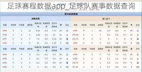 足球赛程数据app_足球队赛事数据查询