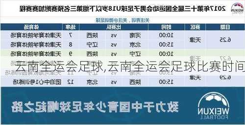 云南全运会足球,云南全运会足球比赛时间