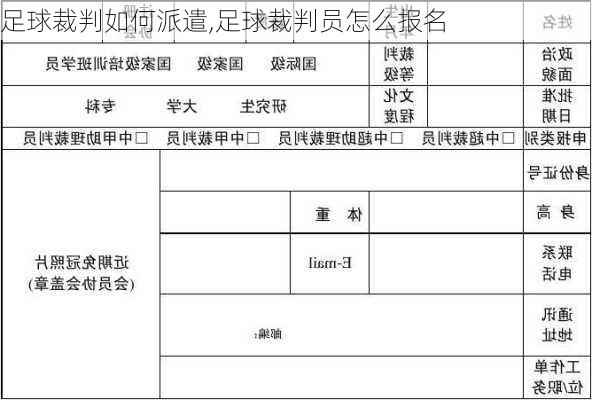 足球裁判如何派遣,足球裁判员怎么报名