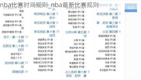 nba比赛时间规则_nba最新比赛规则