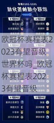 欧冠杯赛程表2023有望晋级世界杯吗_欧冠杯赛程表2023有望晋级