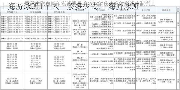 上海游泳班1个人一般多少钱,上海游泳班