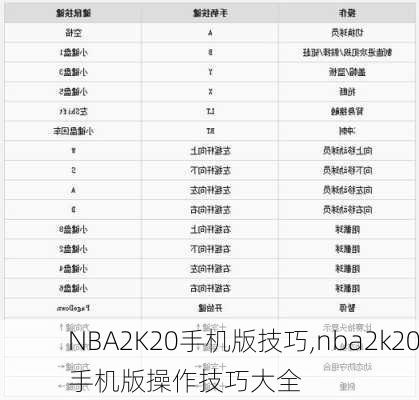 NBA2K20手机版技巧,nba2k20手机版操作技巧大全