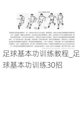 足球基本功训练教程_足球基本功训练30招