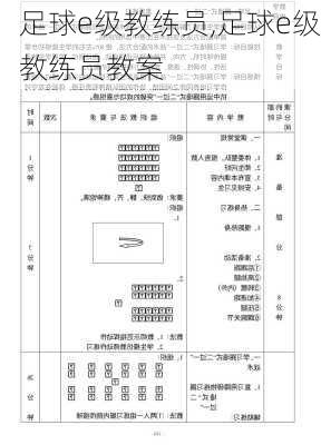 足球e级教练员,足球e级教练员教案