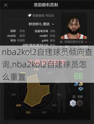 nba2kol2自建球员倾向查询,nba2kol2自建球员怎么重置