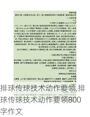 排球传球技术动作要领,排球传球技术动作要领800字作文