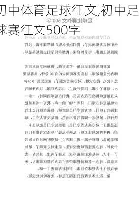 初中体育足球征文,初中足球赛征文500字