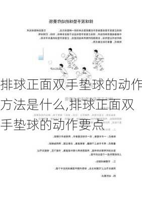 排球正面双手垫球的动作方法是什么,排球正面双手垫球的动作要点