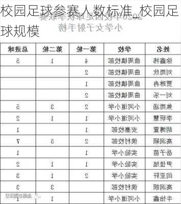 校园足球参赛人数标准_校园足球规模