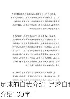 足球的自我介绍_足球自我介绍100字