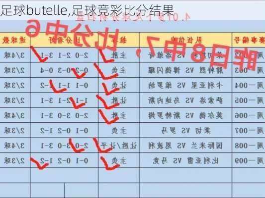 足球butelle,足球竞彩比分结果