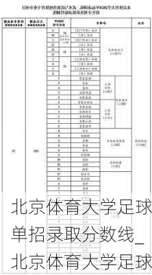 北京体育大学足球单招录取分数线_北京体育大学足球