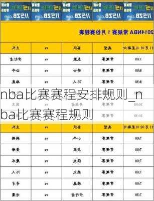 nba比赛赛程安排规则_nba比赛赛程规则