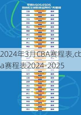 2024年3月CBA赛程表,cba赛程表2024-2025