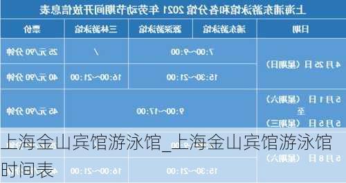 上海金山宾馆游泳馆_上海金山宾馆游泳馆时间表