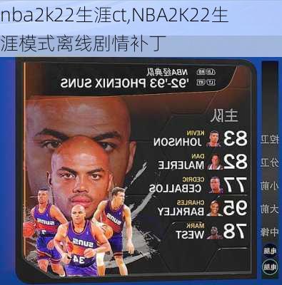 nba2k22生涯ct,NBA2K22生涯模式离线剧情补丁