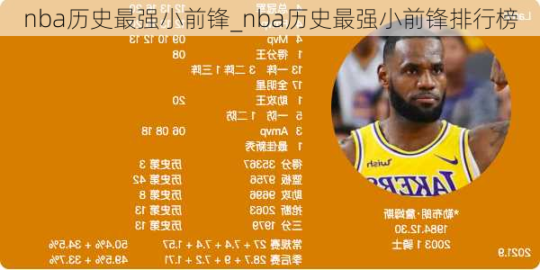 nba历史最强小前锋_nba历史最强小前锋排行榜