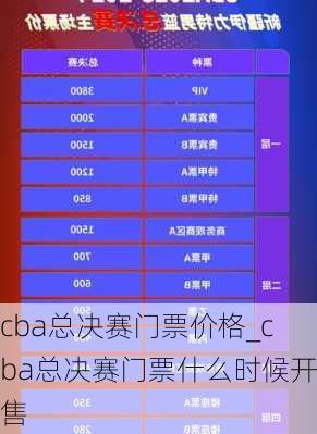 cba总决赛门票价格_cba总决赛门票什么时候开售