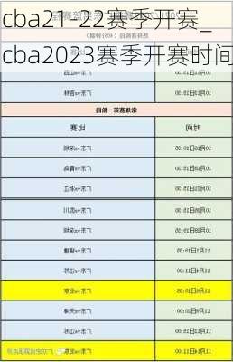 cba21-22赛季开赛_cba2023赛季开赛时间