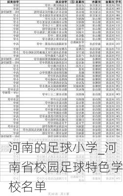 河南的足球小学_河南省校园足球特色学校名单