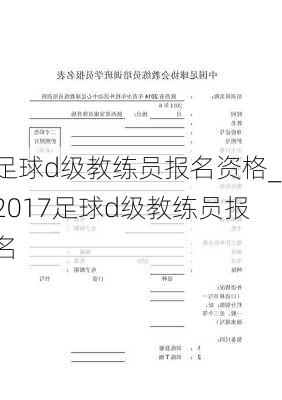 足球d级教练员报名资格_2017足球d级教练员报名