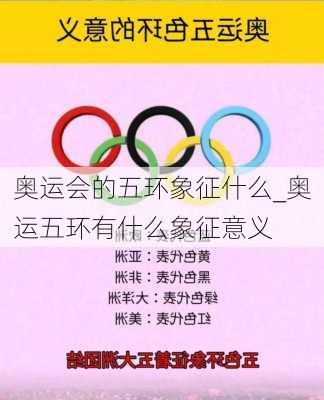 奥运会的五环象征什么_奥运五环有什么象征意义