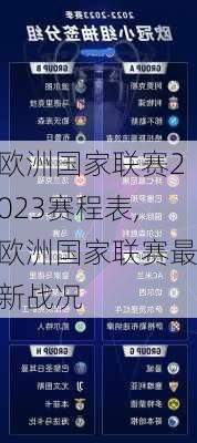 欧洲国家联赛2023赛程表,欧洲国家联赛最新战况