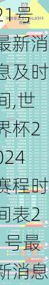 世界杯2024赛程时间表21号最新消息及时间,世界杯2024赛程时间表21号最新消息