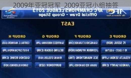 2009年亚冠冠军_2009亚冠小组抽签