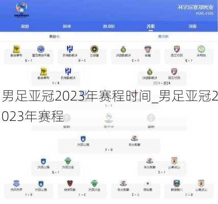 男足亚冠2023年赛程时间_男足亚冠2023年赛程