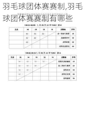 羽毛球团体赛赛制,羽毛球团体赛赛制有哪些