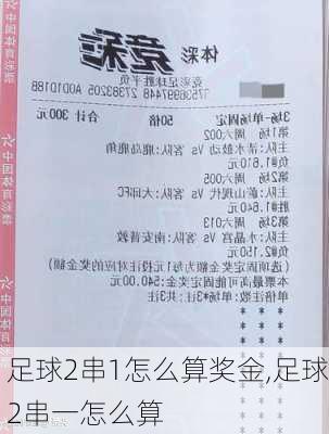 足球2串1怎么算奖金,足球2串一怎么算