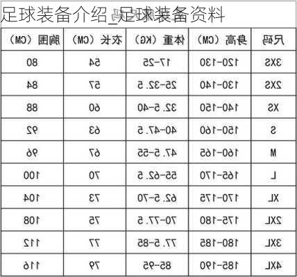 足球装备介绍_足球装备资料