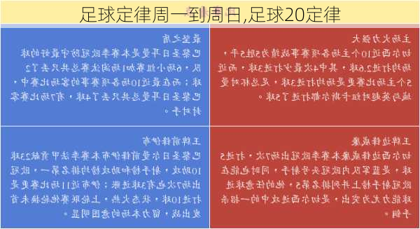 足球定律周一到周日,足球20定律