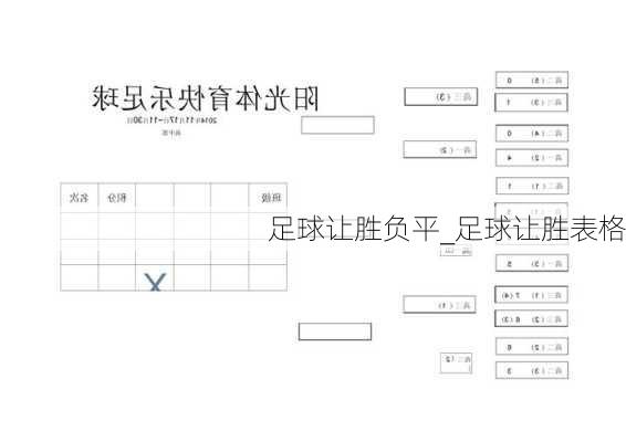 足球让胜负平_足球让胜表格