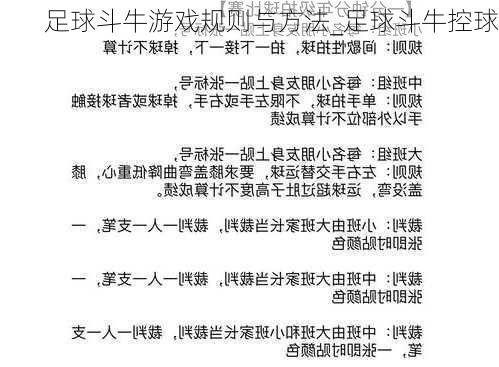 足球斗牛游戏规则与方法_足球斗牛控球