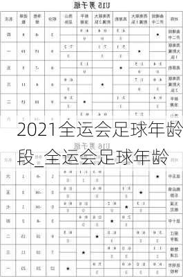 2021全运会足球年龄段_全运会足球年龄