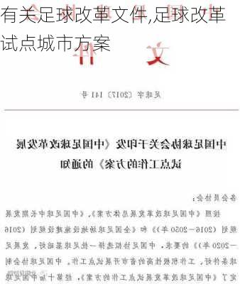 有关足球改革文件,足球改革试点城市方案