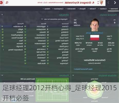 足球经理2012开档心得_足球经理2015开档必签