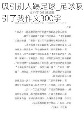 吸引别人踢足球_足球吸引了我作文300字