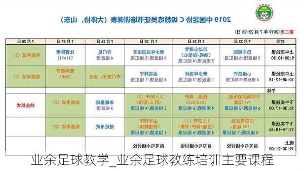 业余足球教学_业余足球教练培训主要课程