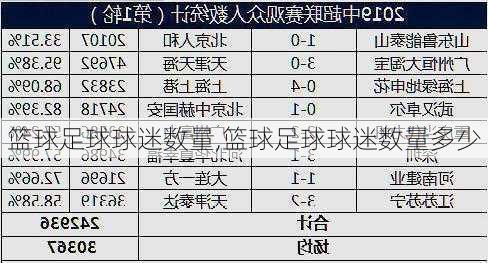 篮球足球球迷数量,篮球足球球迷数量多少