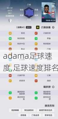 adama足球速度,足球速度排名