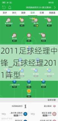 2011足球经理中锋_足球经理2011阵型