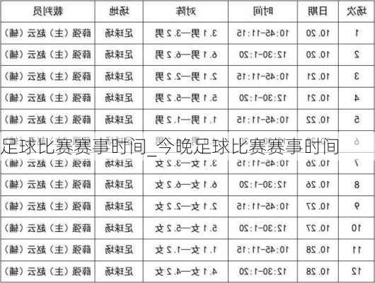 足球比赛赛事时间_今晚足球比赛赛事时间