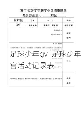 足球少年gv_足球少年宫活动记录表