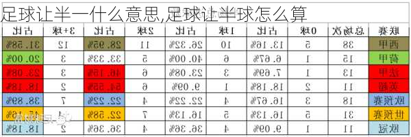 足球让半一什么意思,足球让半球怎么算