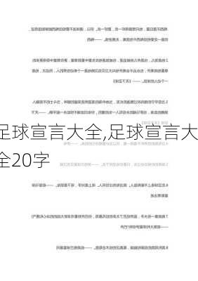 足球宣言大全,足球宣言大全20字